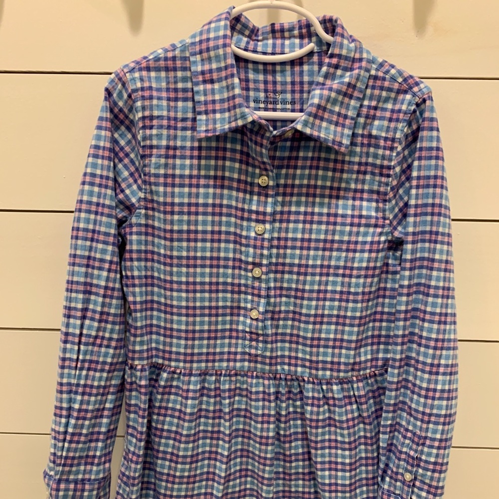 Vineyard Vines kids Pastel Plaid Dress size 8